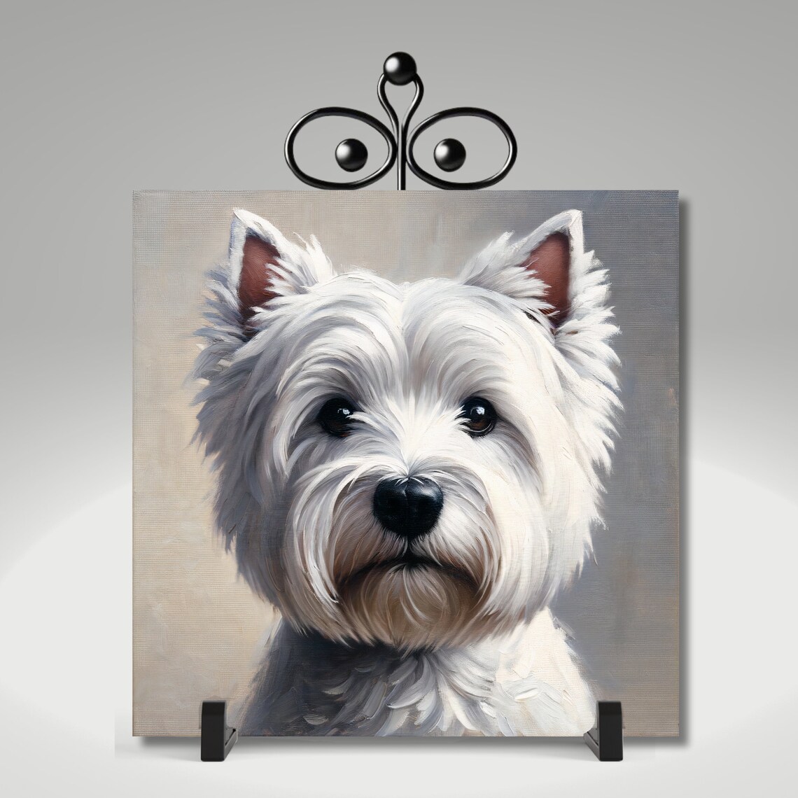 West Highland White Terrier, Oil Painting Art Print - Image 5