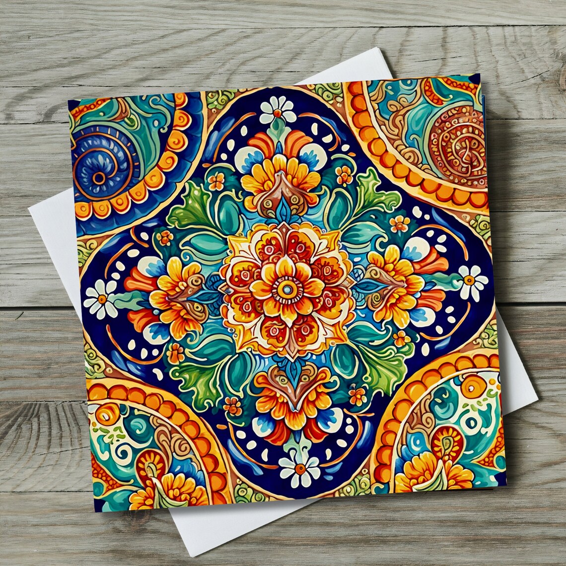 Deruta Style Ceramic Tile, Umbria Wall Art - Image 3