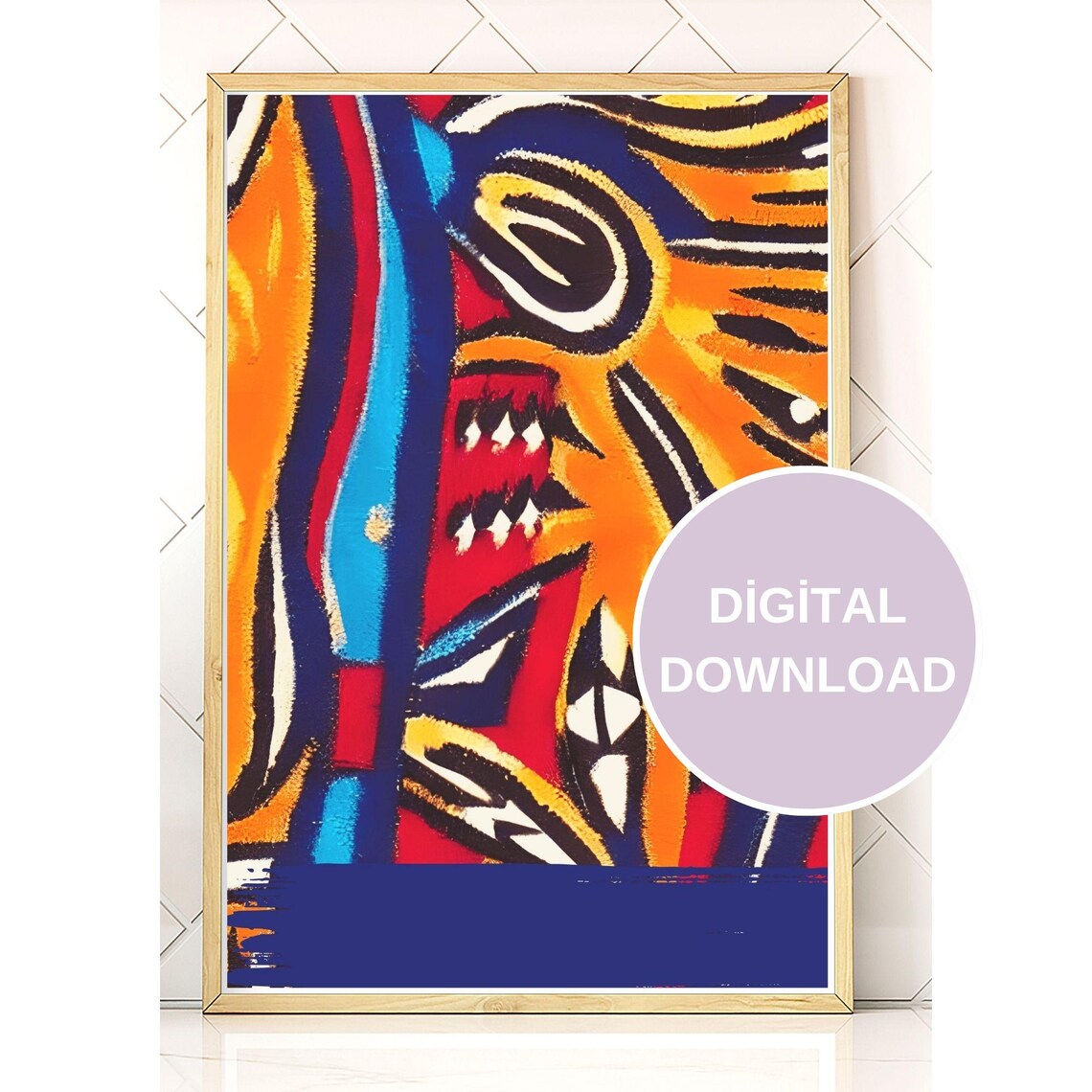 Abstract Geometric Organic Shapes, Minimalist Modern Art Print - Image 2