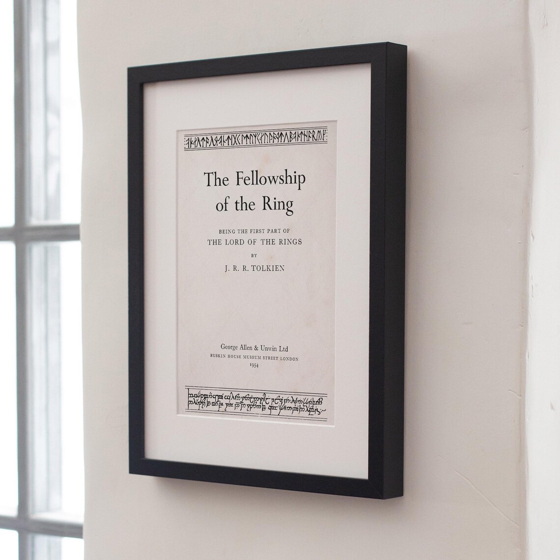 J R R Tolkien The Fellowship Of The Ring 1954 Title Page Print - Image 4