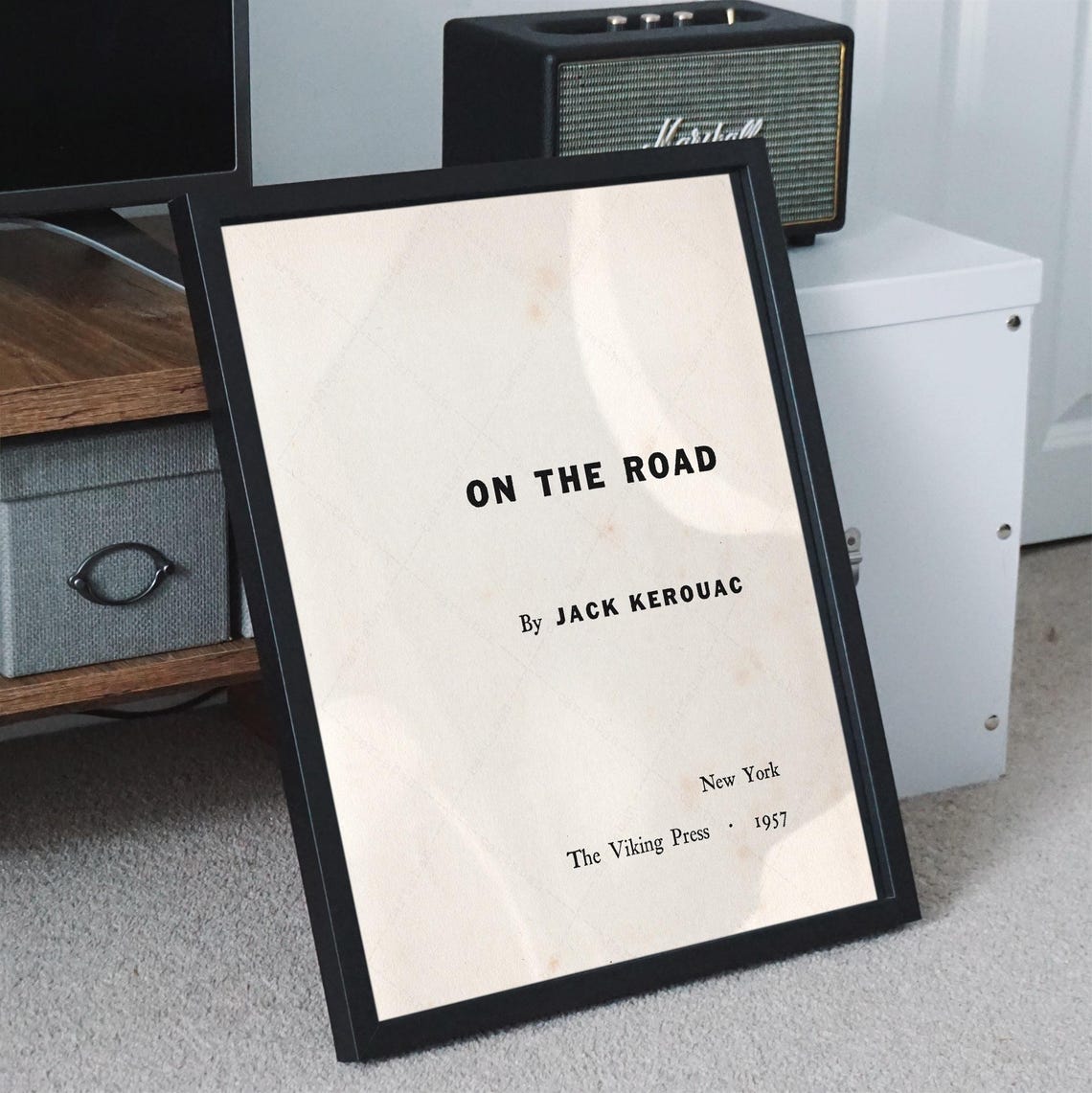 Jack Kerouac On the Road 1957 Viking Press Title Page Book Art Poster - Image 3