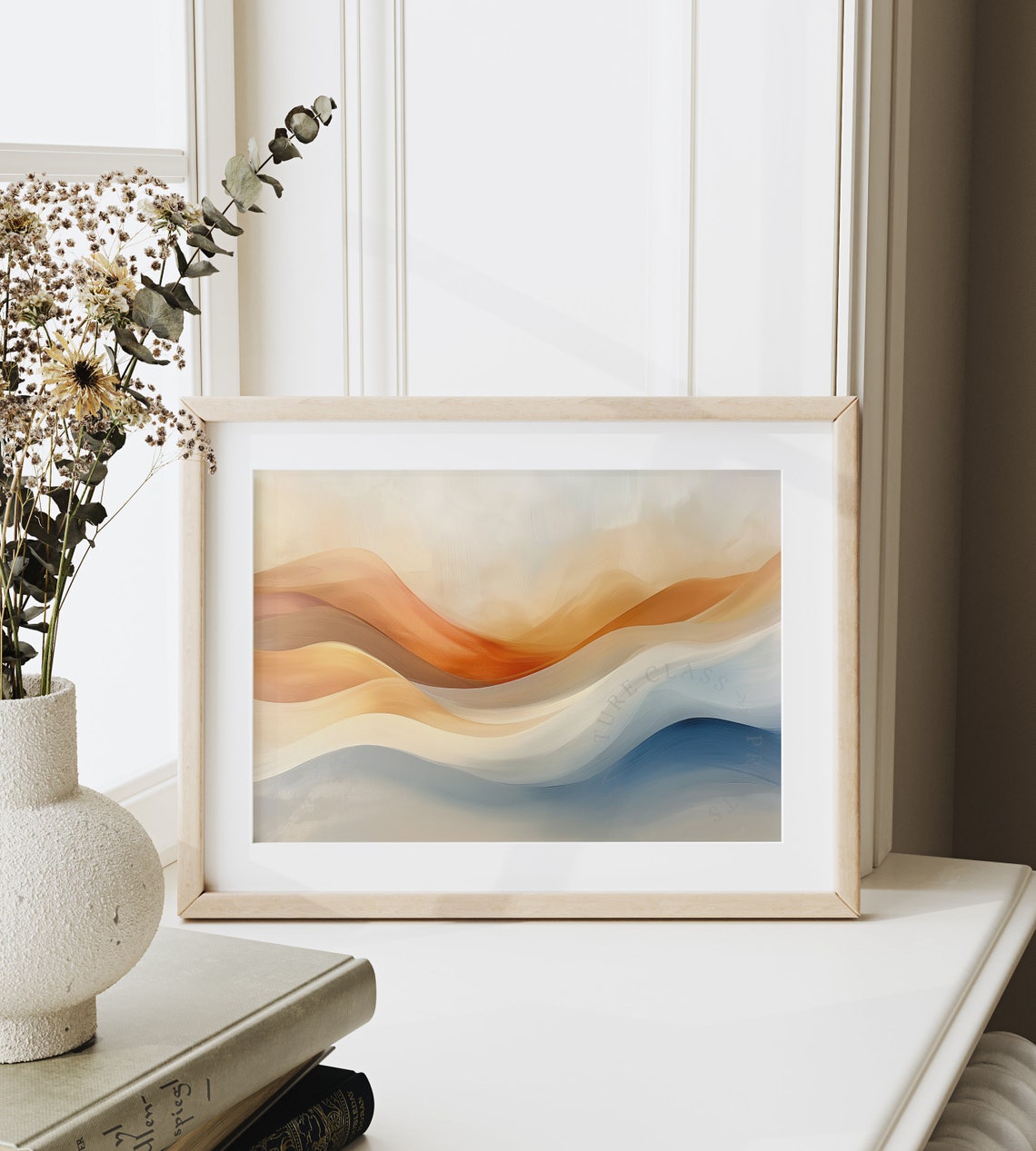 Abstract Autumn Breeze Soft Fall Colors Modern Artistic Wall Poster - Image 6