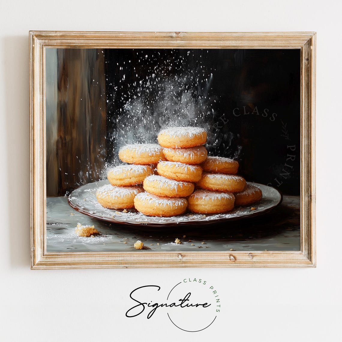 Powdered Sugar Cookies Stack Holiday Baking Festive Treats Poster