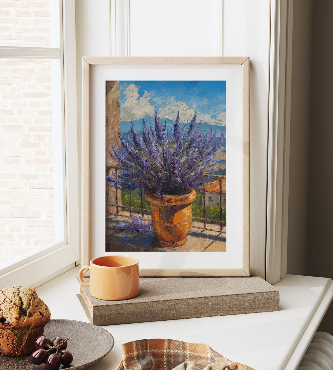 Potted Lavender on Sunny Mediterranean Balcony Flower Poster - Image 6