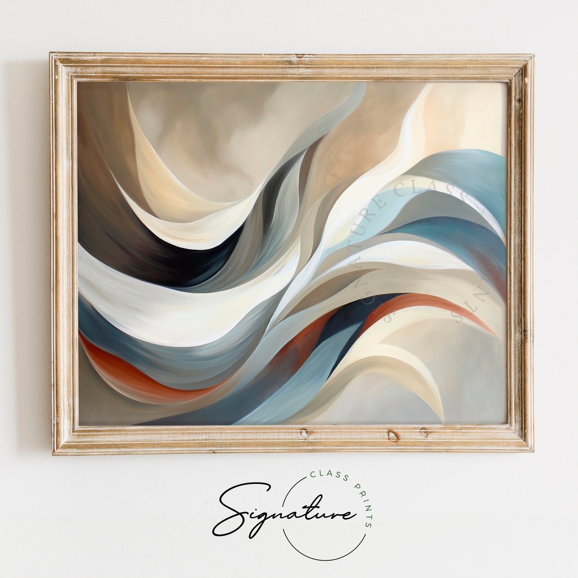 Autumn Wind Abstract Painting Soft Swirls Fall Colors Art Poster