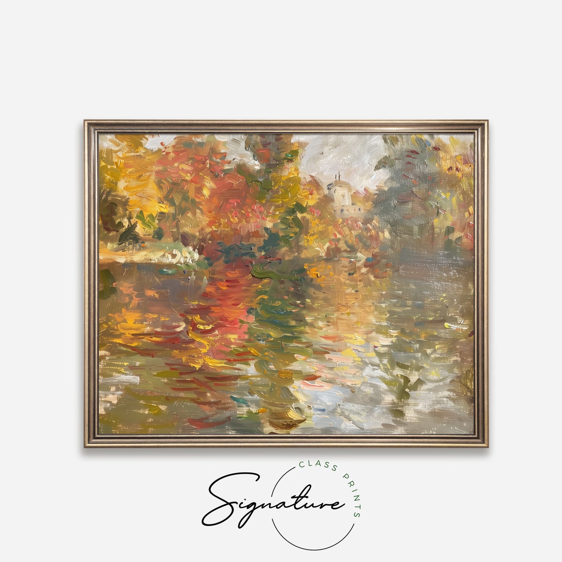Monet Artists Garden At Vetheuil Vibrant Autumn Flower Art Poster - Image 4