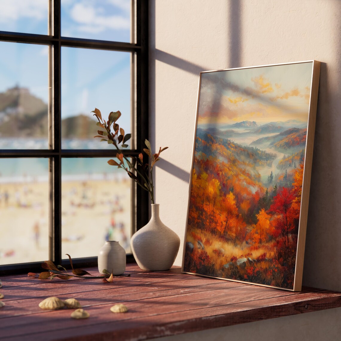 Autumn Mountain Landscape Vintage Fall Poster - Image 5