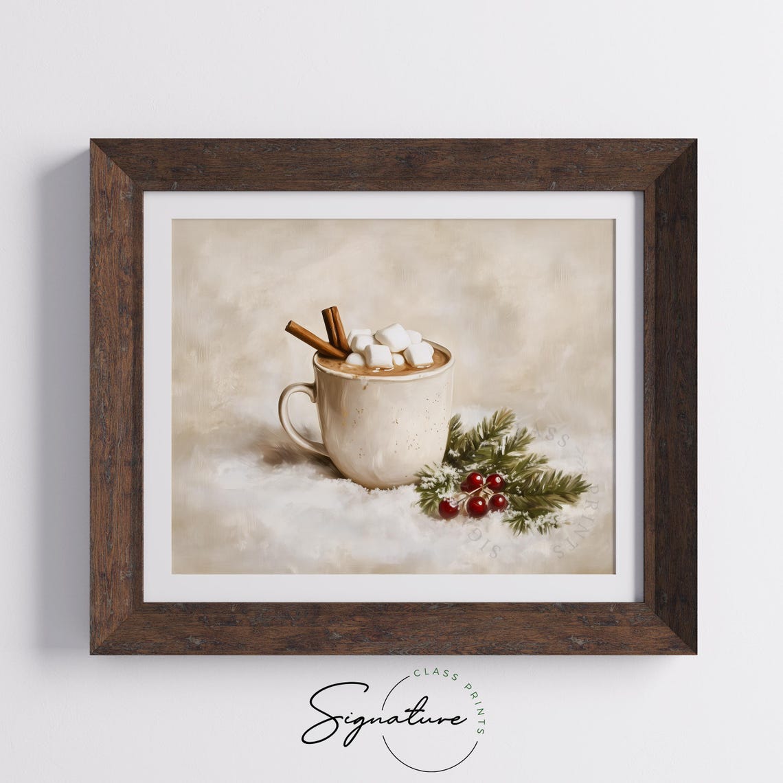 Hot Cocoa With Marshmallows And Cinnamon In White Mug Art Poster - Image 5