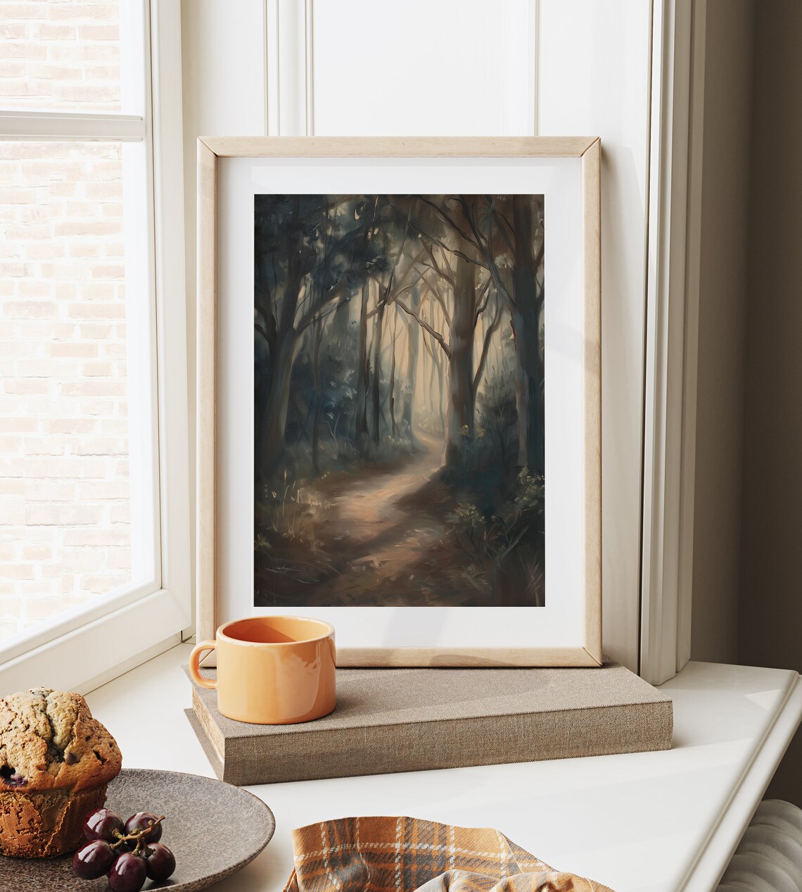 Mysterious Forest Path in Twilight Moody Woodland Trail Poster - Image 6