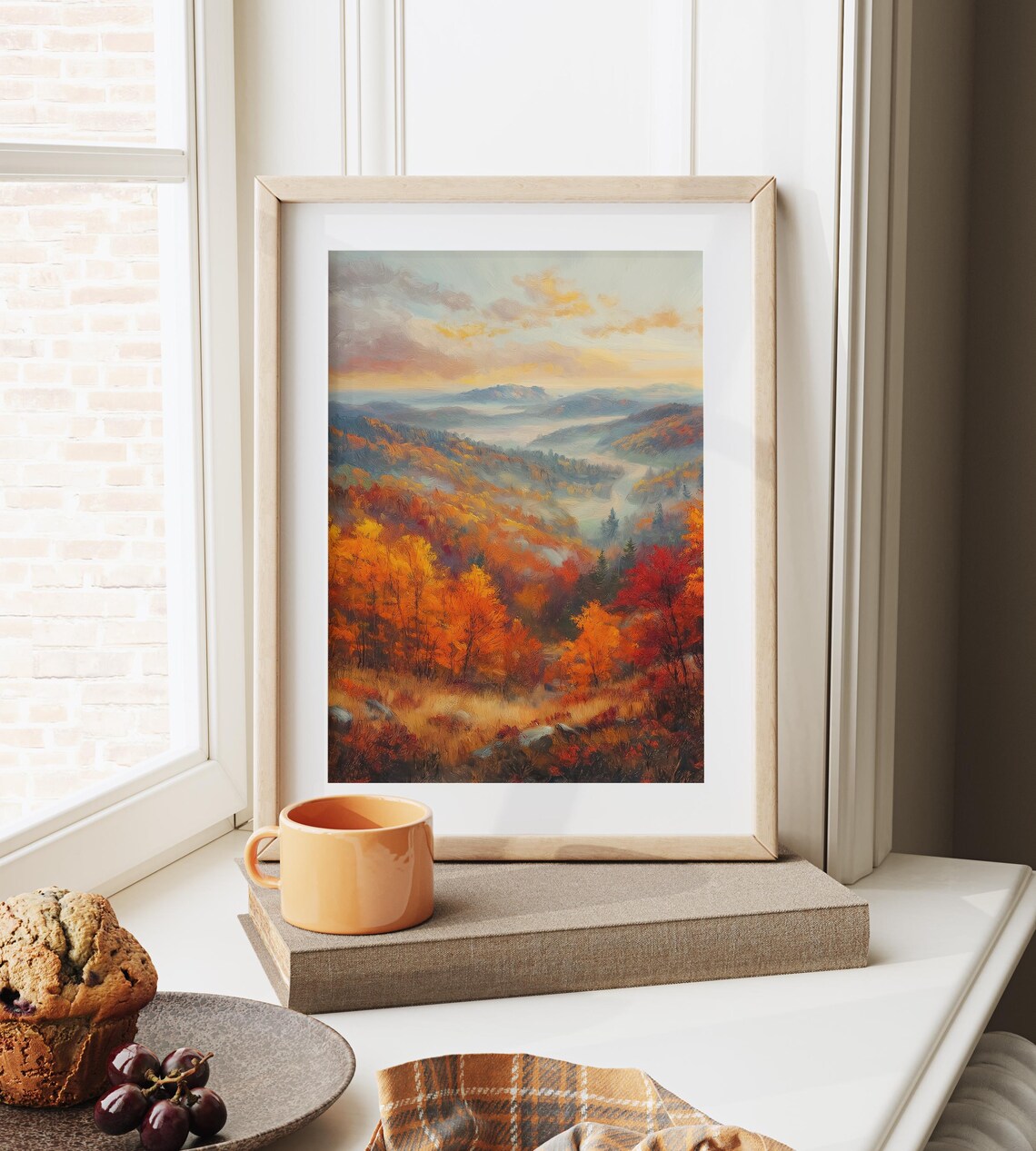 Autumn Mountain Landscape Vintage Fall Poster - Image 6