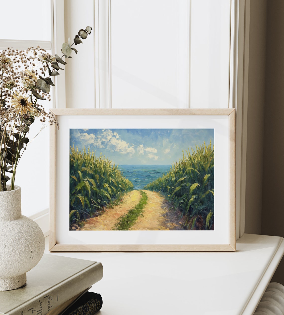 Pourville Corn Path To The Sea Impressionist Landscape Poster - Image 6