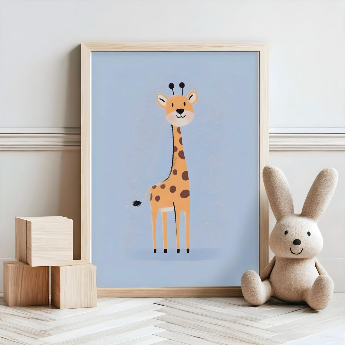 Giraffe Nursery Decor Baby Room Wall Art Nursery Decor Prints Animal Boho Kids Room Decor Instant Playroom Print - Image 2