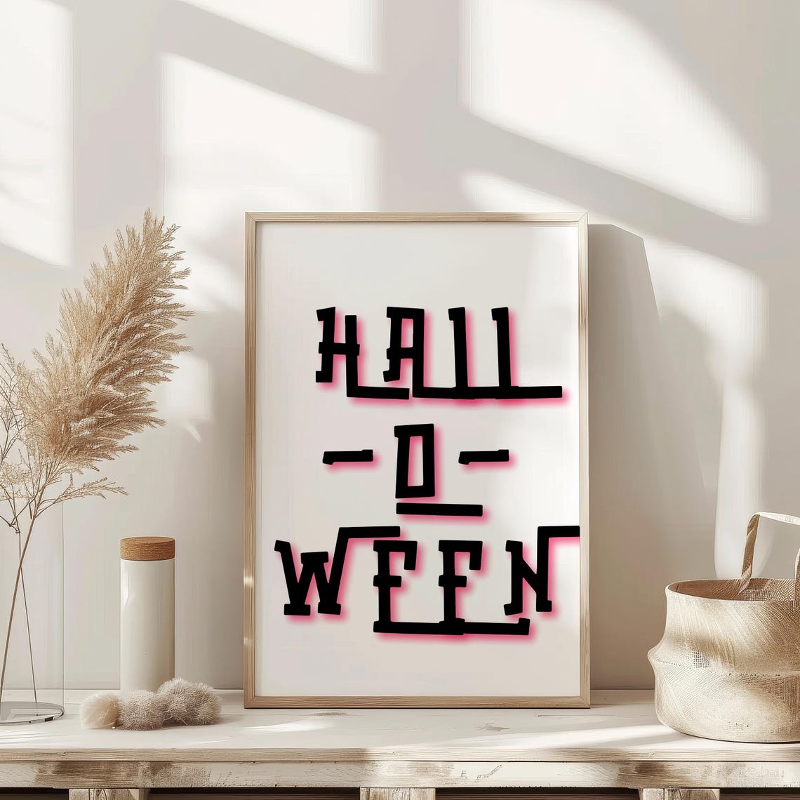Bold Black and Red Gothic Halloween Lettering Typography Poster - Image 3
