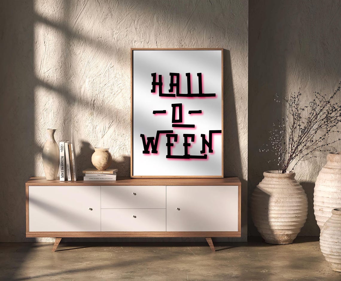 Bold Black and Red Gothic Halloween Lettering Typography Poster - Image 2