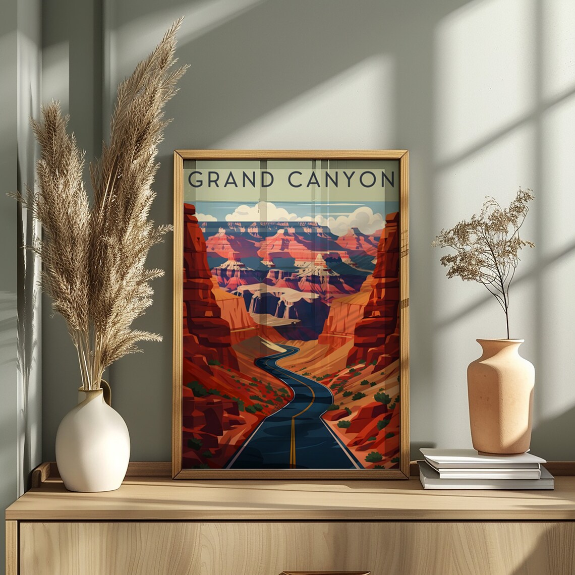 Grand Canyon Retro Road Trip Illustration Vintage Travel Poster - Image 3