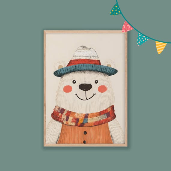 Nursery Decor Baby Room Wall Art Nursery Decor Prints Animal Boho Kids Room Decor Instant Playroom Print