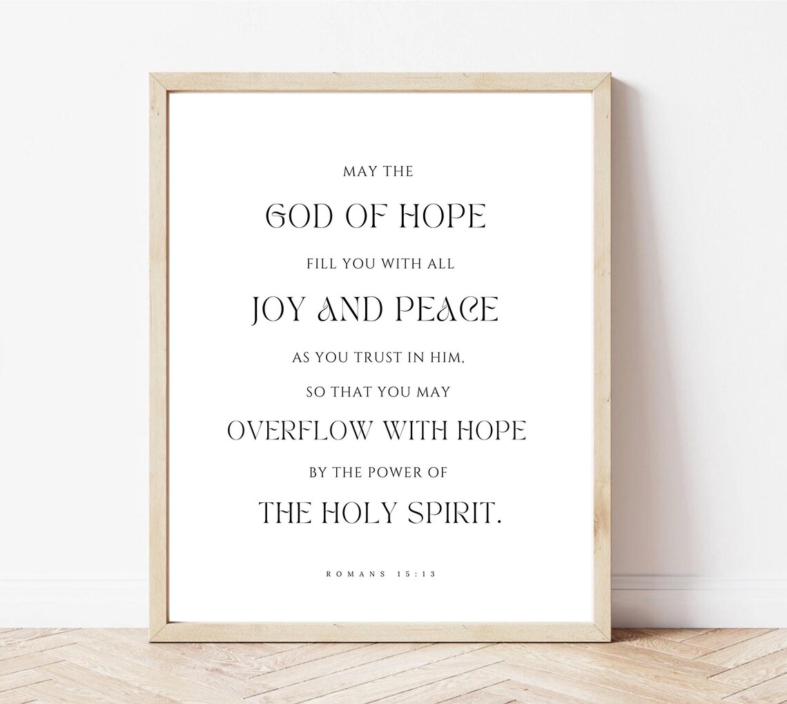 Romans 15:13 Modern Christian Scripture Art Print - Image 3