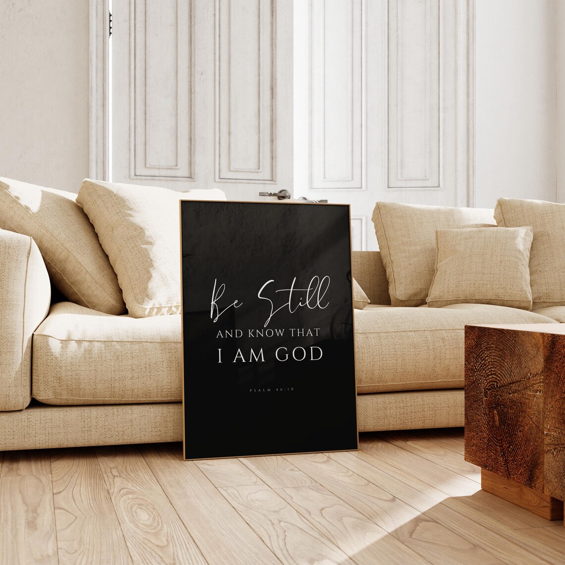 Psalm 4610 Be Still And Know That I Am God Scripture Wall Art Bible Verse Wall Art Modern Bible Verse - Image 2