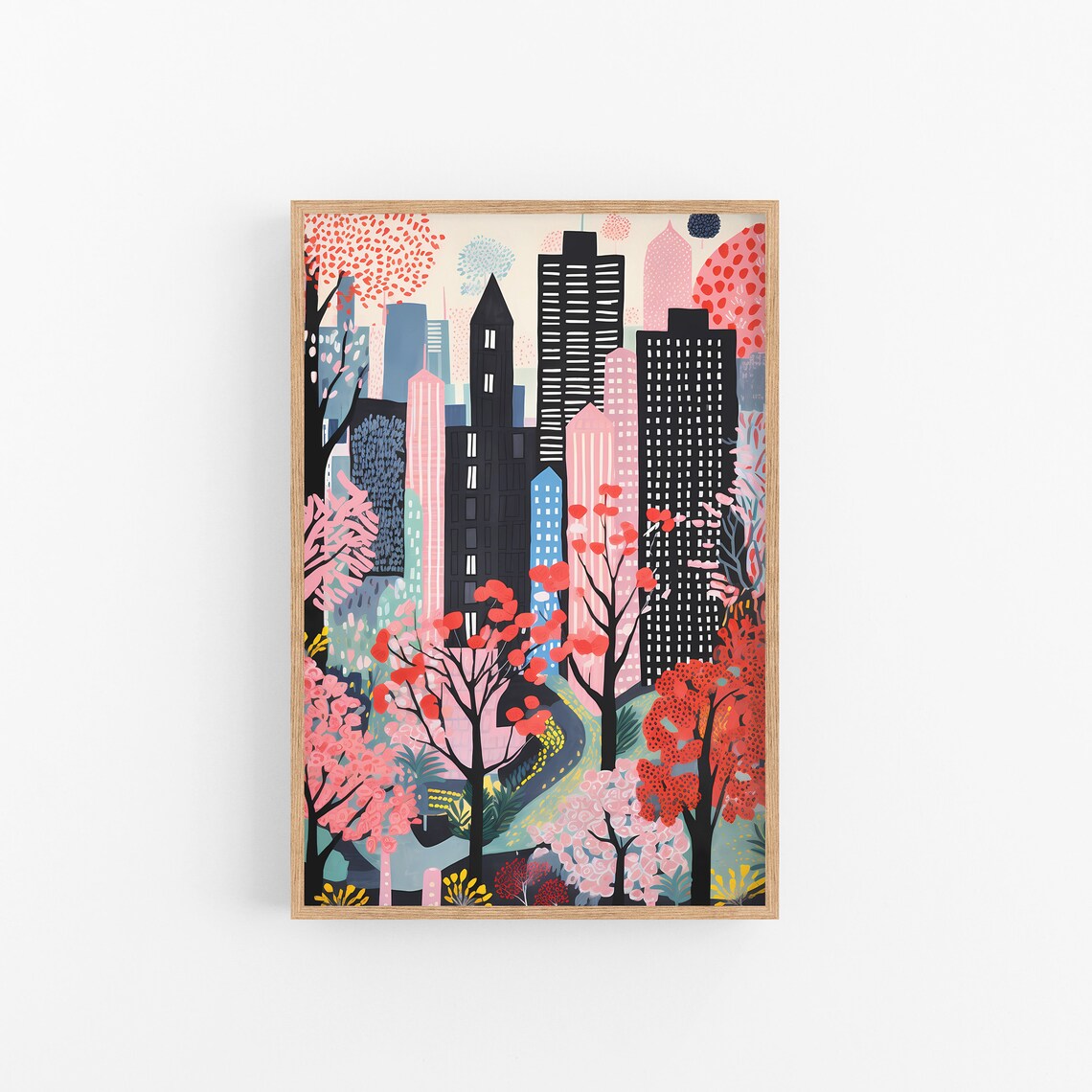 New York City Art Print, Colorful Eclectic Decor