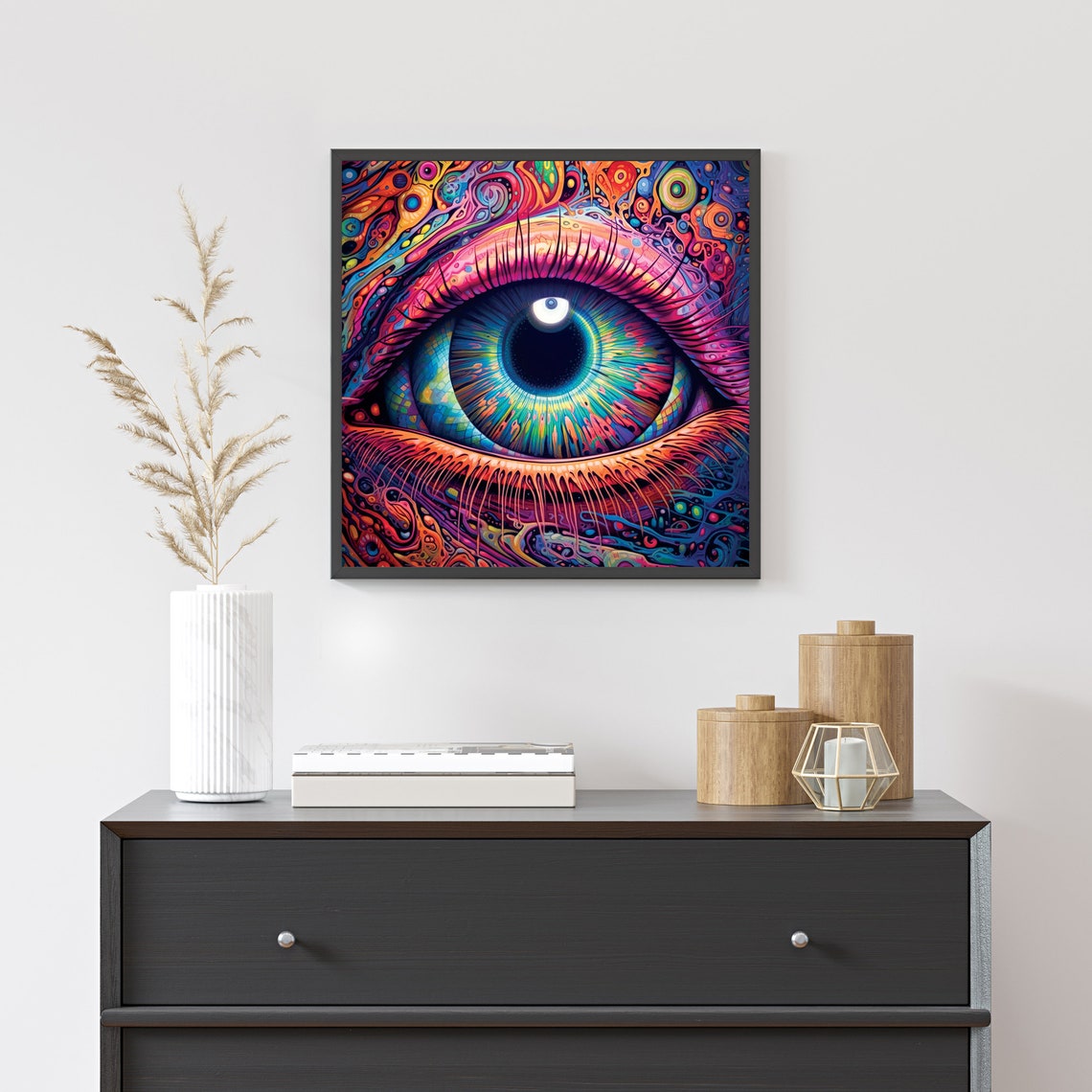 Psychedelic Eye Close Up Trippy Colorful Visionary Art Poster - Image 2