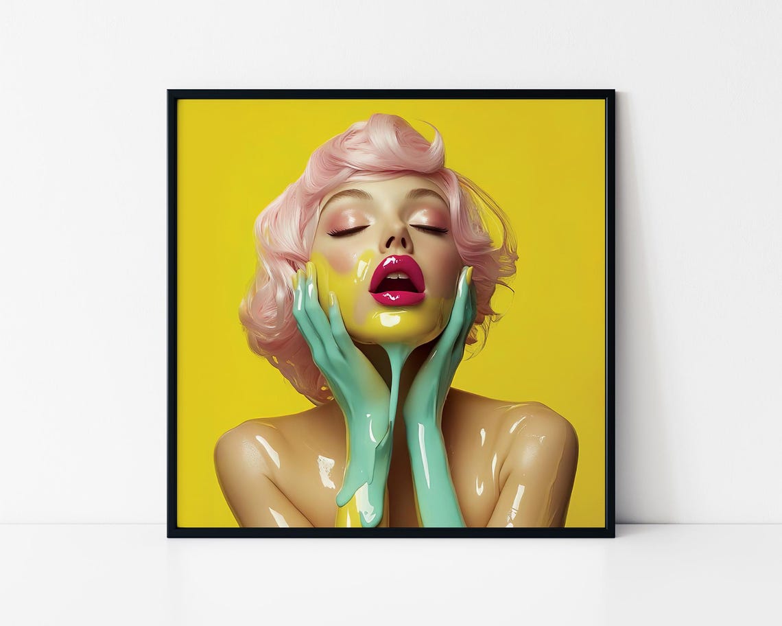 Woman Covered With Paint Splashes Framed Poster Sexy Woman Covered In Paint Sexy Woman Wall Art Woman Acrylic Paint Wall Hanging Art