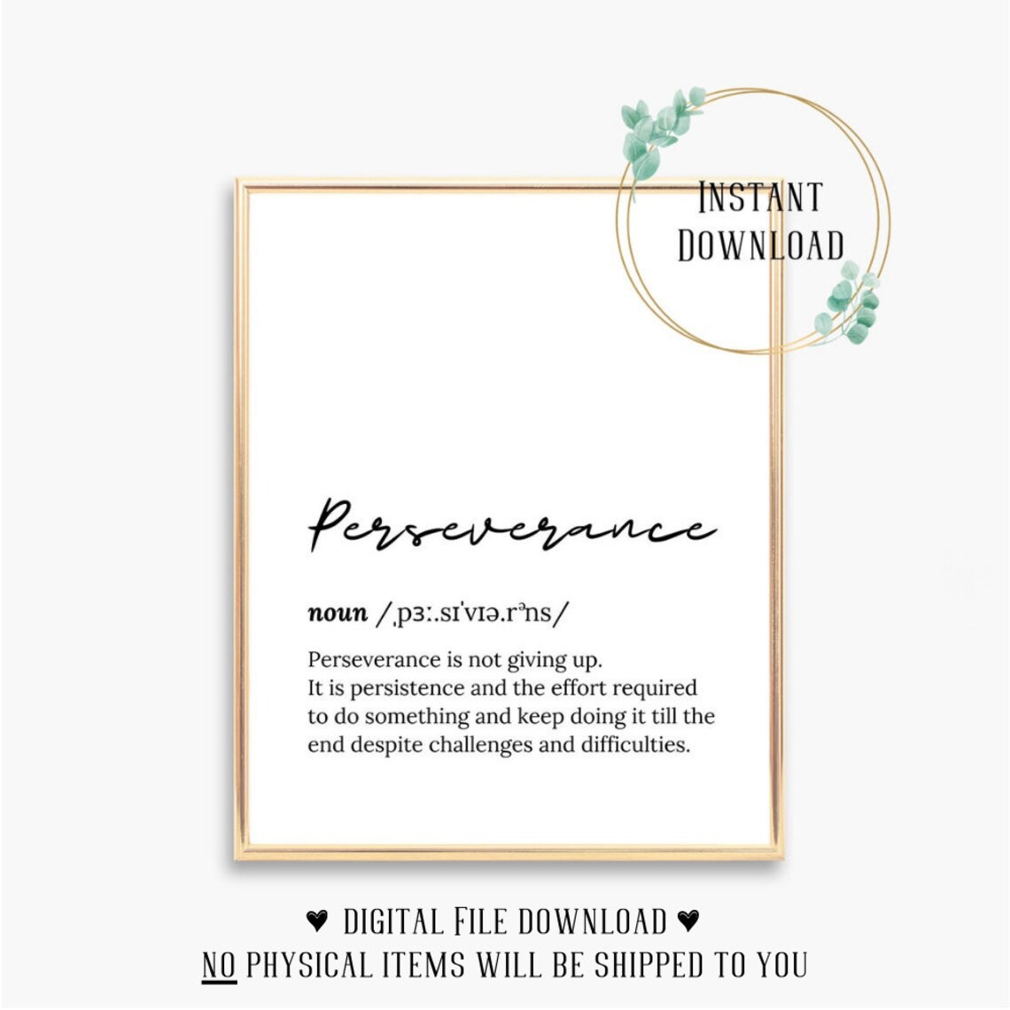 Perseverance Quote Definition Counselor Office Decor Poster School Social Worker Wall Art Poster Social Worker Quotes Msw Social Work Gift