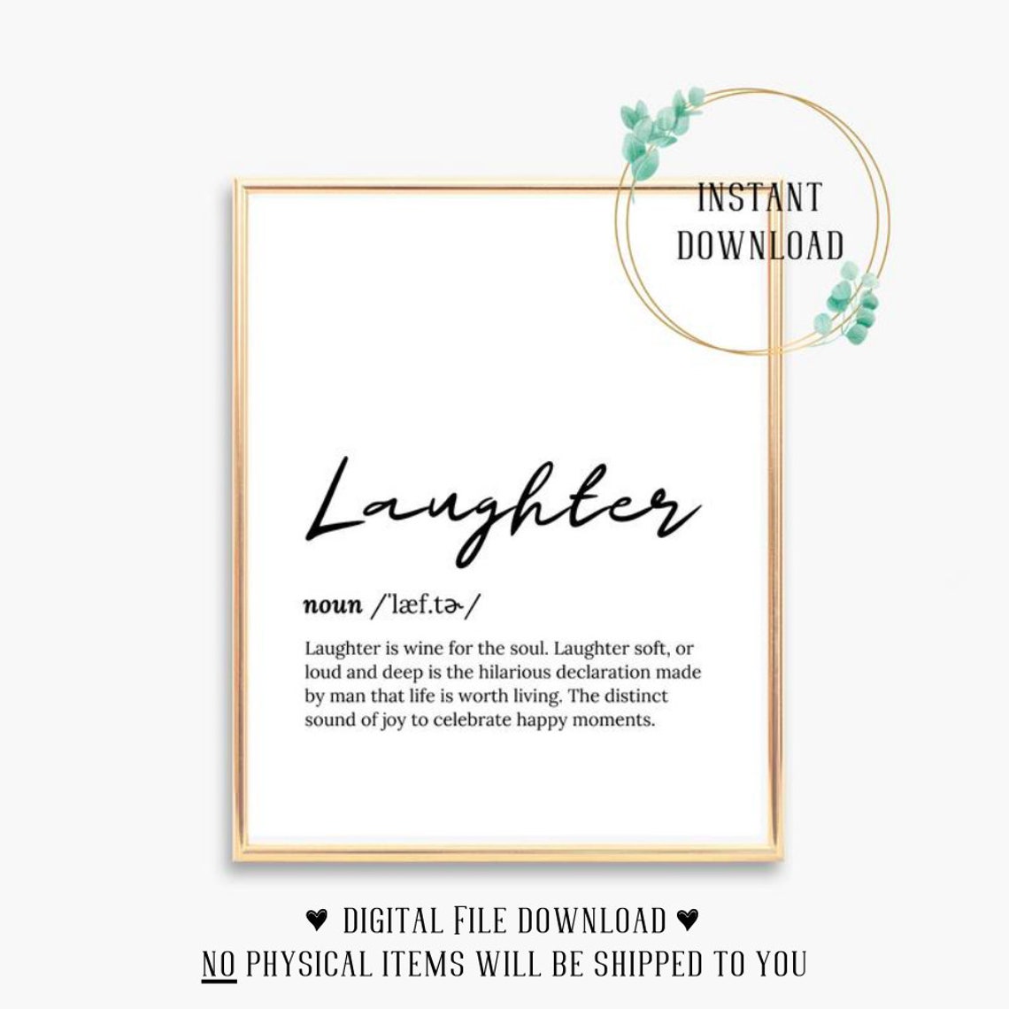 Laughter Is Wine for the Soul Dictionary Definition Script Poster
