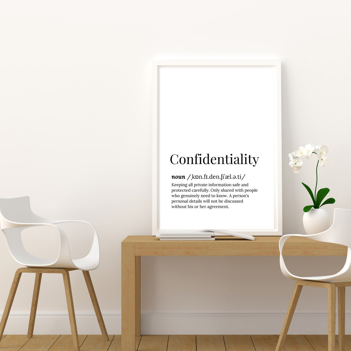Confidentiality Definition Private Information Protection Poster - Image 2