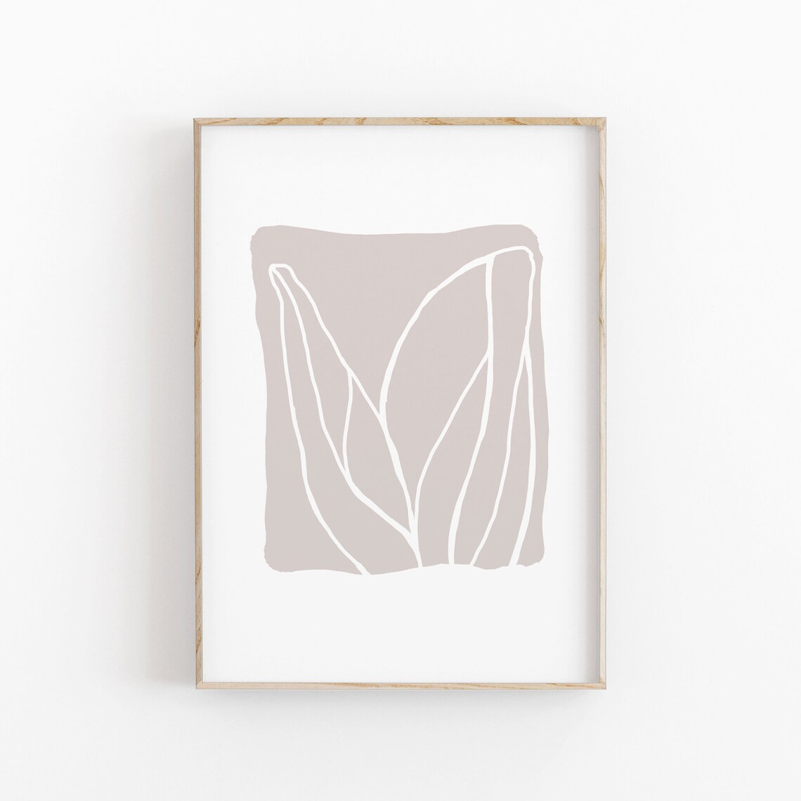 Abstract Wall Art Print, Neutral Beige Modern