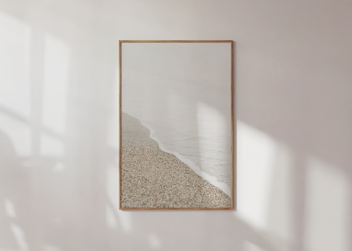 Pastel Beach Photography Art Print, Minimalist Decor - Image 3
