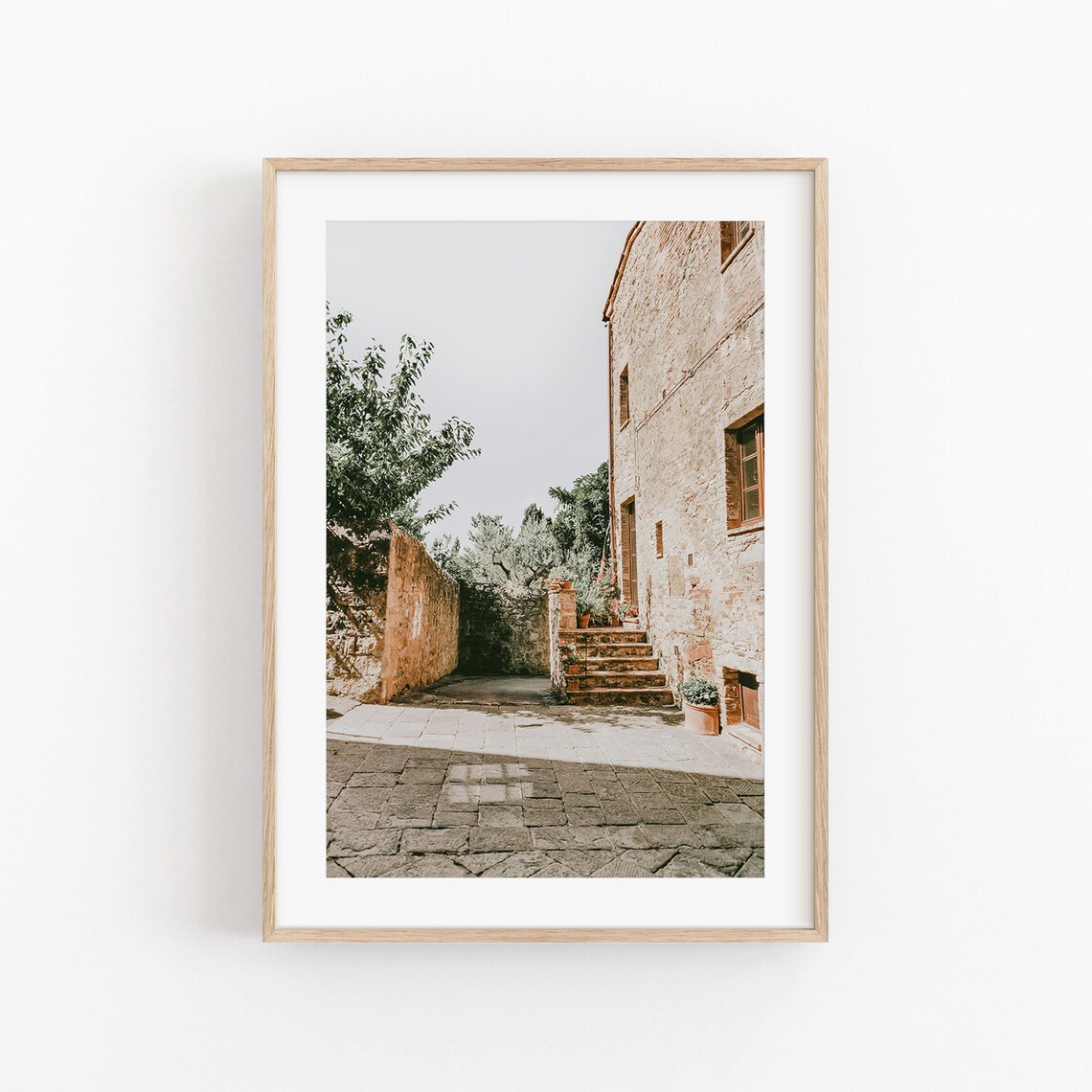 Tuscany Cityscape Travel Poster, Italy Room Decor