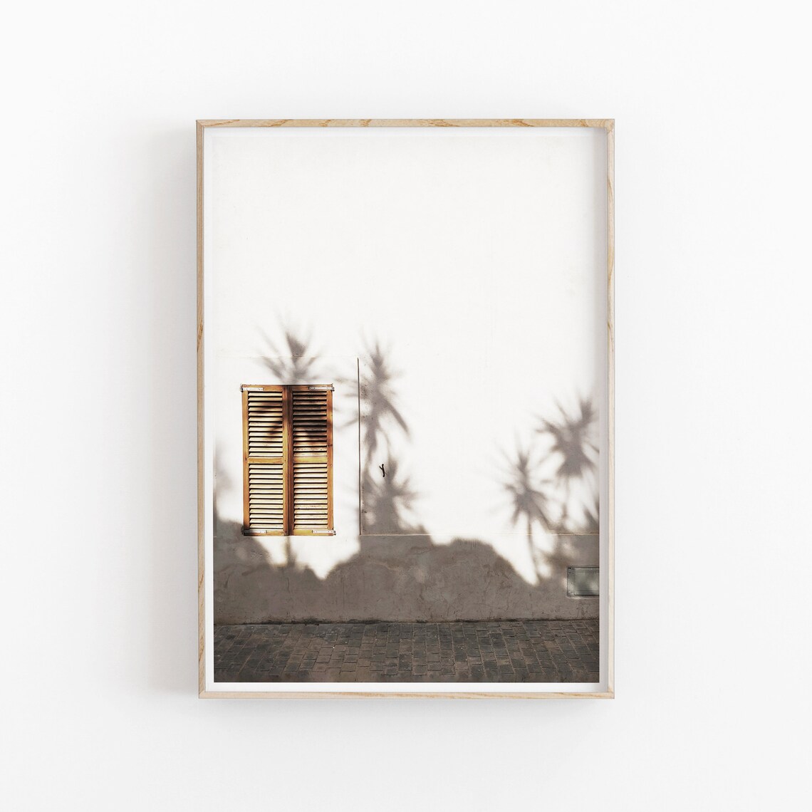 Palm Shadow Print, Minimalist Tropical Botanical Art - Image 2