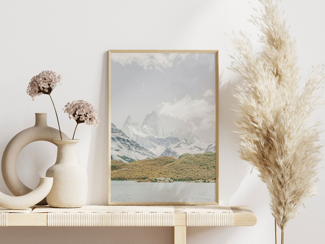 Patagonia Nature Art Print, Modern Minimalist Poster - Image 2