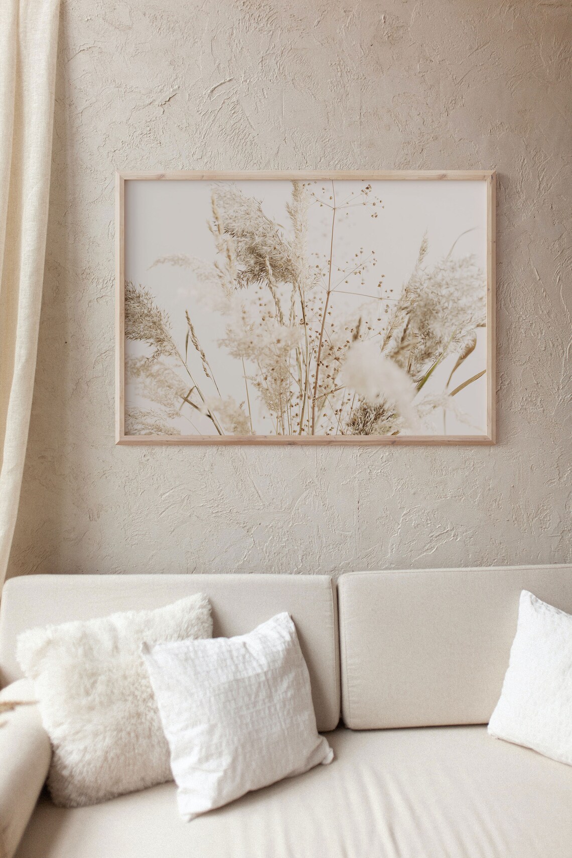 Pampas Botanical Art Print, Modern Minimalist Poster - Image 2