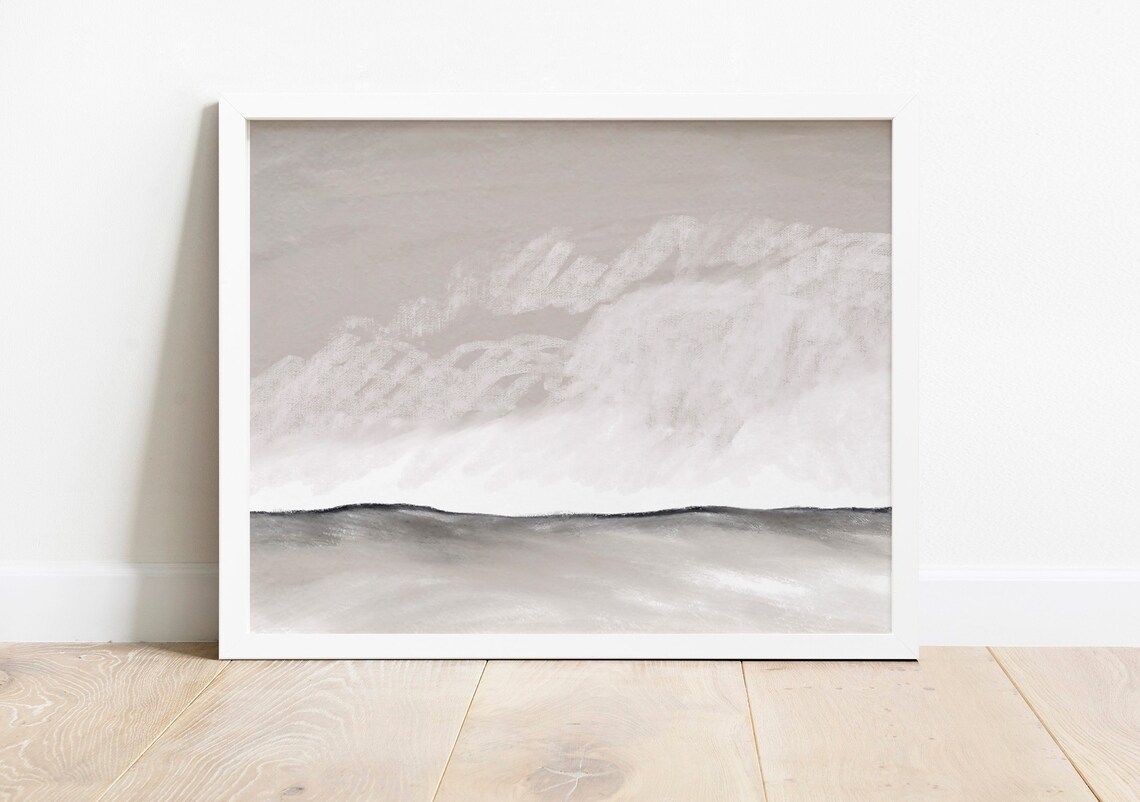 Watercolor Abstract Modern Minimalist Wall Art Print - Image 2