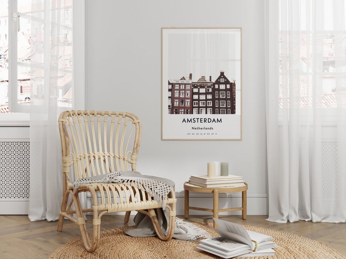 Amsterdam Wall Art Travel Poster - Image 3