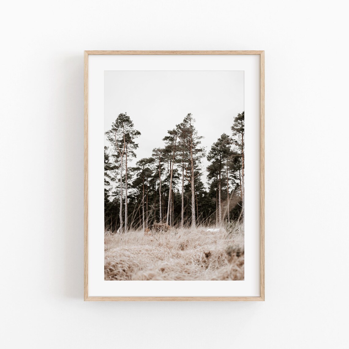Forest Nature Print, Minimalist Landscape Art Print