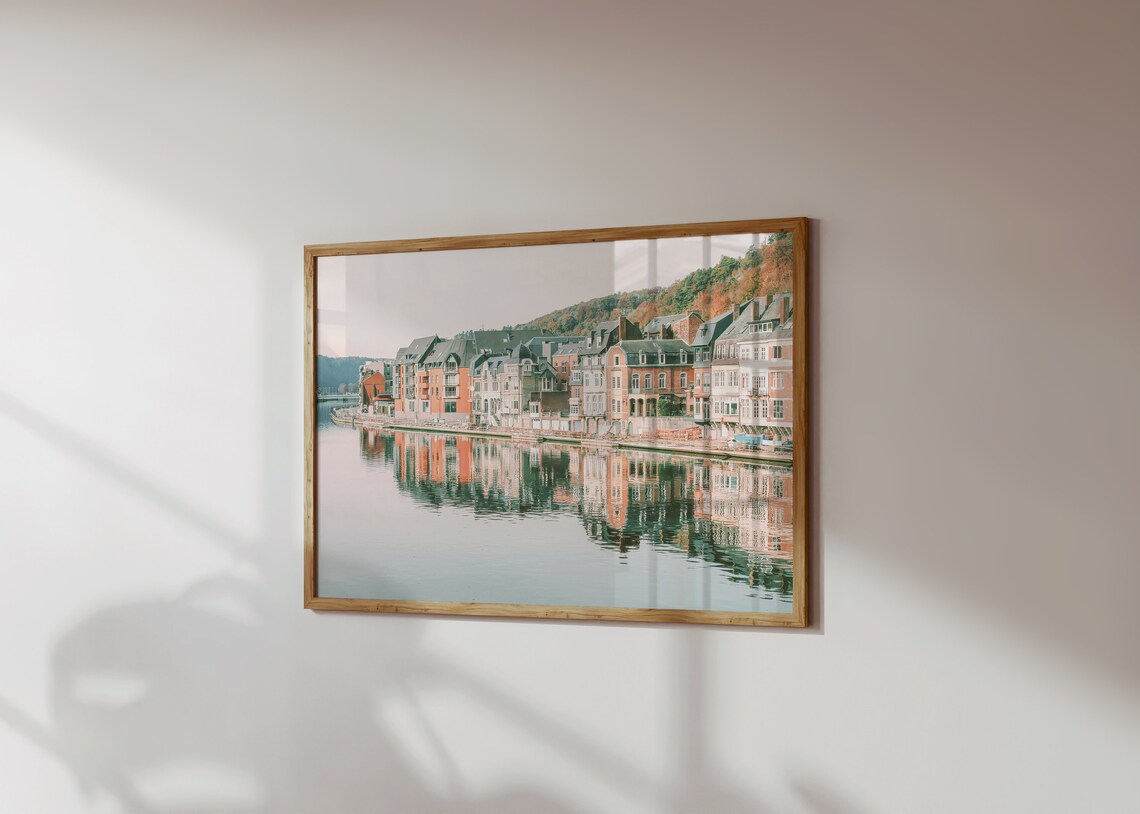 Belgium City Travel Poster, Canal Homes Photography - Image 2