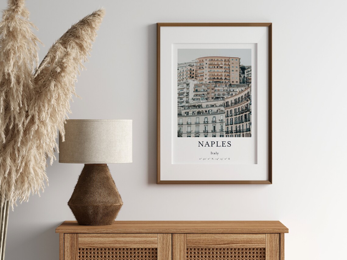 Naples City Art Print, Italy Travel Poster - Image 3