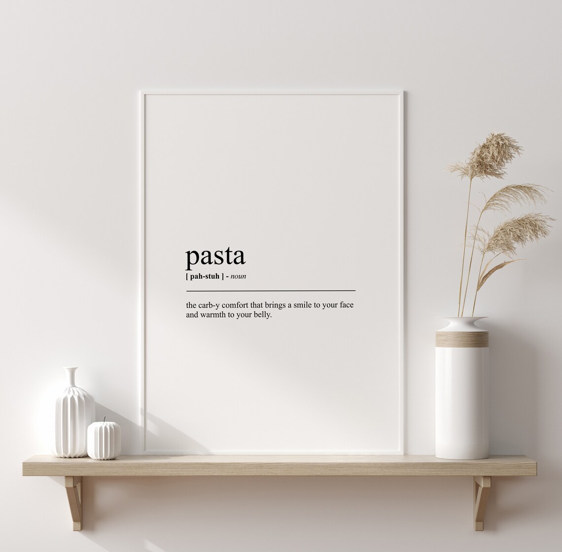 Pasta Definition Minimalist Dictionary Wall Art - Image 2
