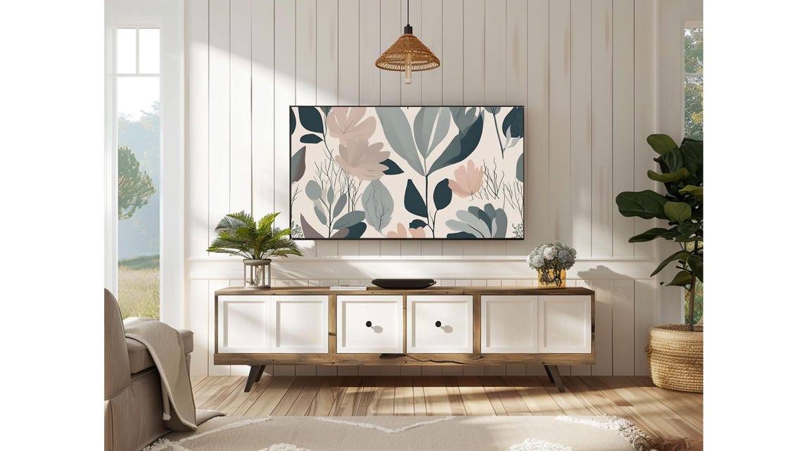 Modern Botanical Leaves Neutral Olive Bedroom Decor Wall Art - Image 4