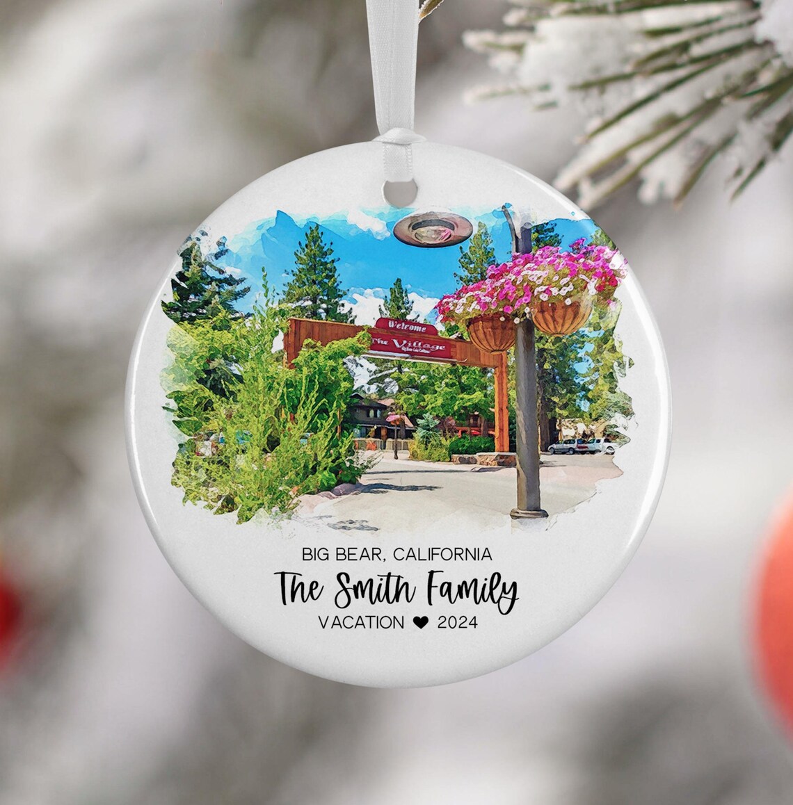 Big Bear Ornament Personalized Travel Poster