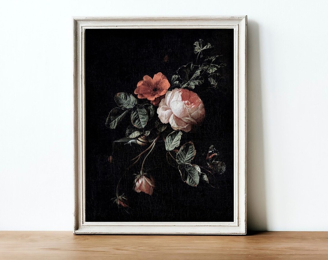 Rose Painting Vintage Botanical Art Print - Image 2