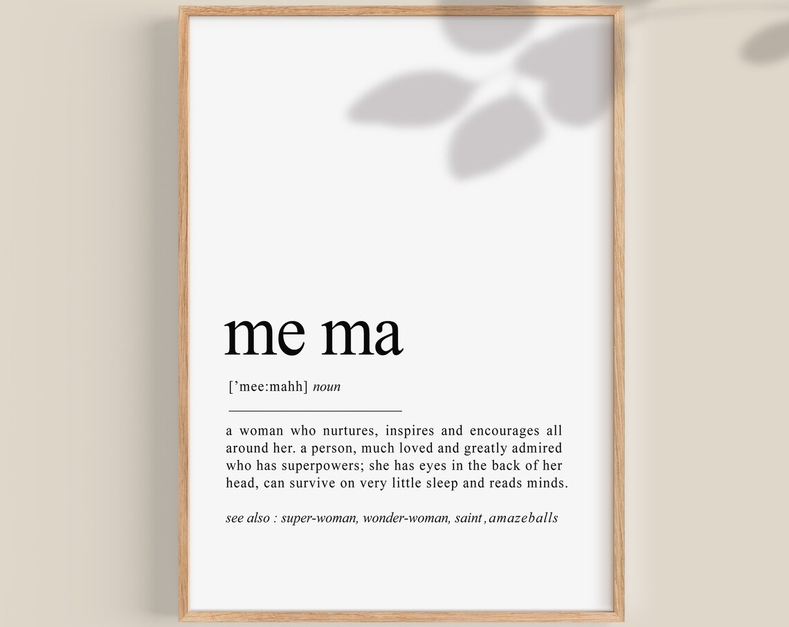 Irish Mammy Definition, Funny Mum Gift Print