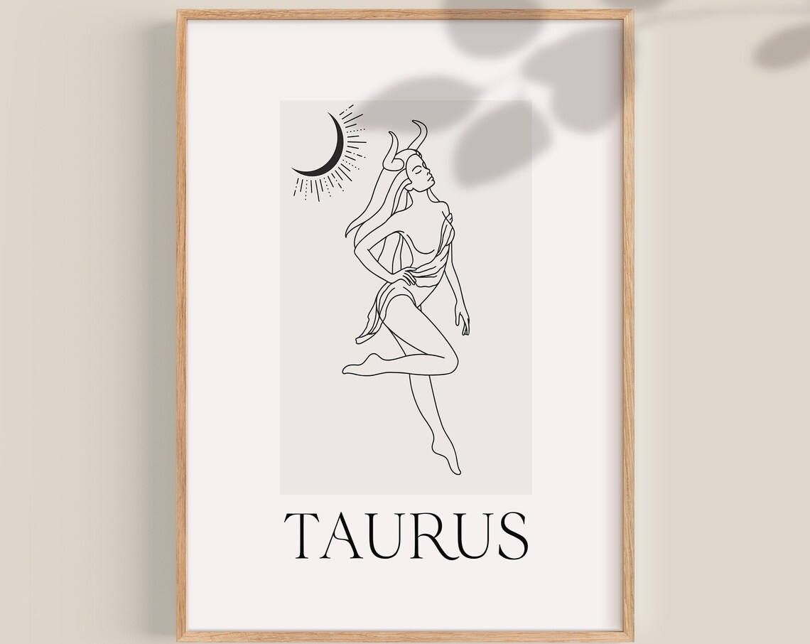Taurus Astrology Art Print, Zodiac Gifts Decor