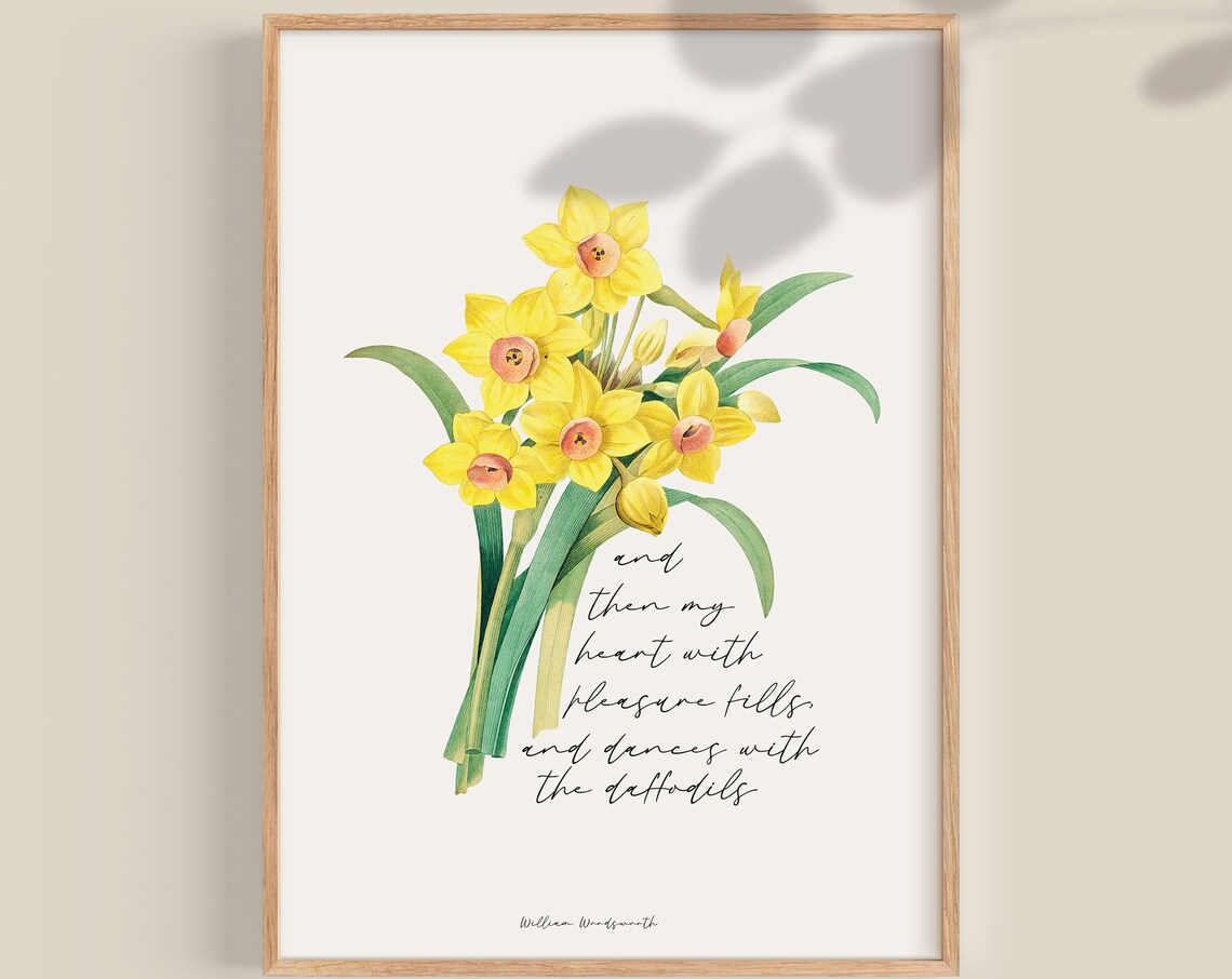 William Wordsworth Daffodils Poem, Spring Art Print - Image 2