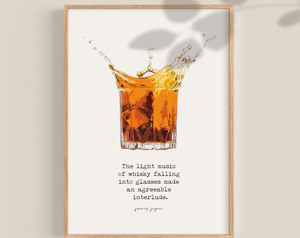 James Joyce Quote, Whiskey Kitchen Wall Art