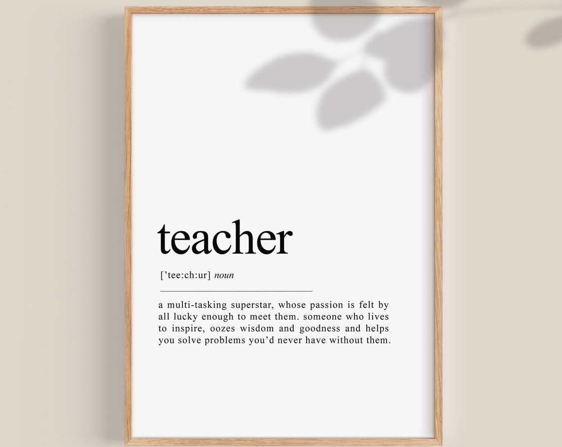 Teacher Definition Poster, Music Teacher Thank You