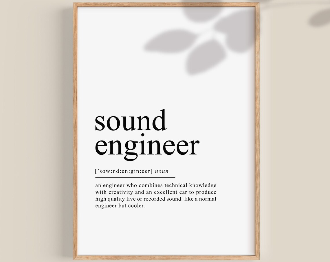Sound Engineer Gift, Sound Technician Poster Print