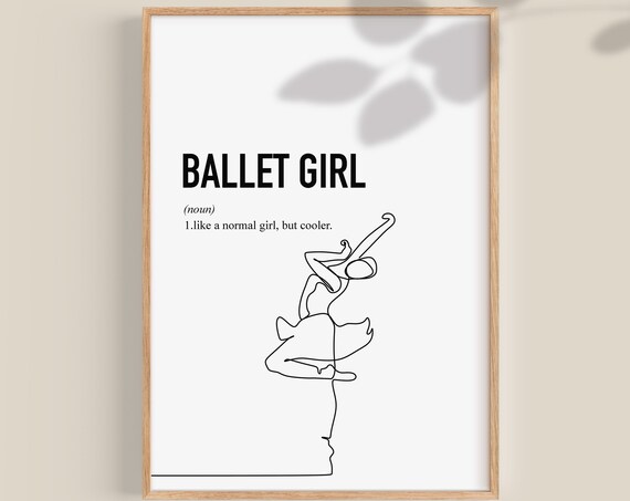Ballet Dancer Print, Teen Girl Room Decor